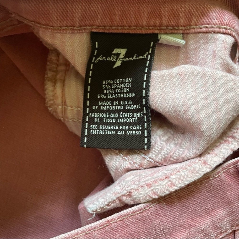 7 for All Mankind Faded Distressed Frayed Hem Jean Shorts - Picture 7 of 8